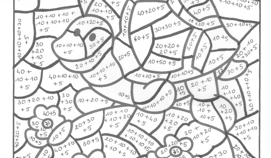 Coloriage Magique Table De 4 Ce1 Coloriages Magiques Inside Coloriage