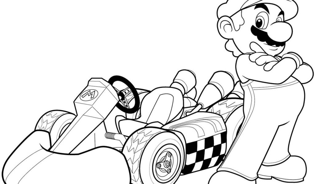 Coloriage Mario Kart Wii