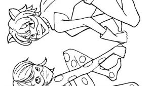 Coloriage Miraculous Ladybug Gratuit Ladybug and Cat Noir Coloring Pages to and Print for Free