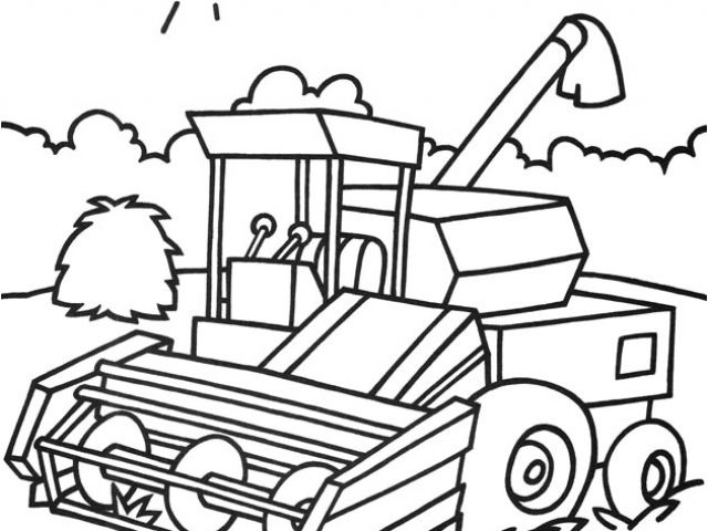 Dessin Moissonneuse Batteuse Coloriage