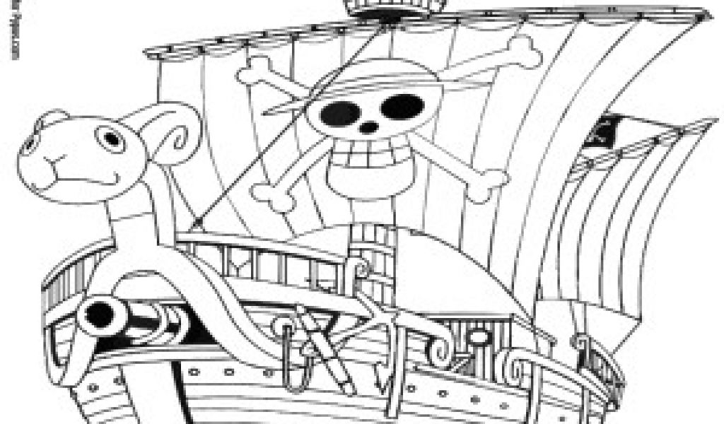 Coloriage One Piece Bateau  Serviratusb