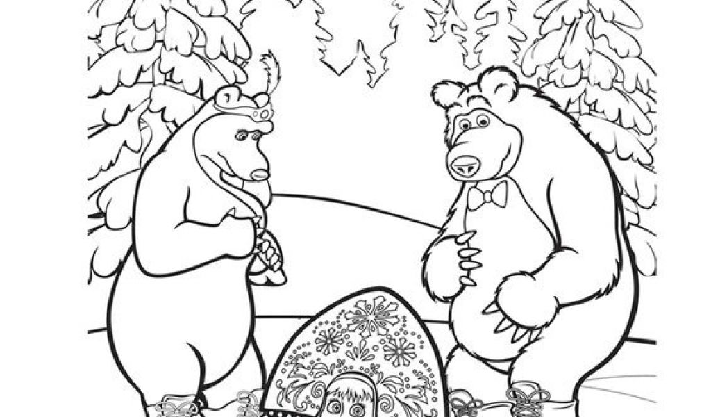 Coloriage Ours Michka Coloriage De Masha Et Michka Dessin Masha Michka
