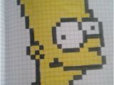 Coloriage Pixel Art Facile Bart Simpson Inspi Pinterest
