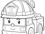 Coloriage Robocar Poli En Ligne Gratuit Dessin Camion De Pompier En Couleur