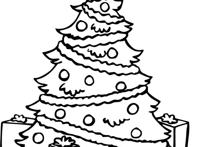 Dessin Sapin De Noel Avec Cadeaux