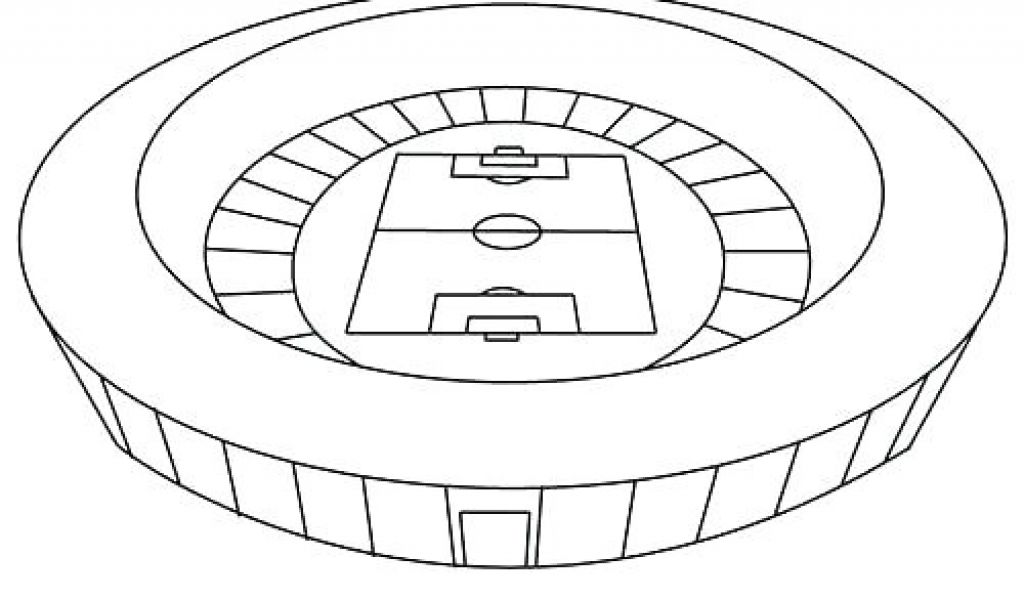 Coloriage Stade De Foot Coloriage Terrain De Foot D Un Stade Dessin A