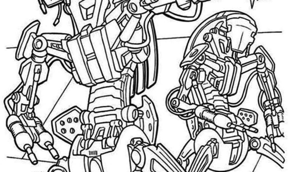 Coloriage Star Wars Droide Droidekas Shooting Laser Gun In Star Wars