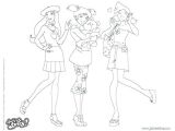 Coloriage totally Spies Clover Coloriage totally Spies Sam Alex Et Clover A Halloween Bouton