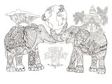 Coloriage tous En Scene Elephant Coloriages Difficiles Pour Adultes