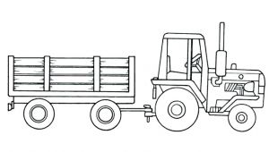Coloriage Tracteur Et Remorque Coloriage Tracteur Avec Remorque Pneumatiquesinfo Coloriage Tracteur