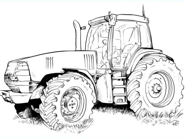 Coloriage Tracteur John Deere Dessin Tracteur John Deere Beau Coloriage ...