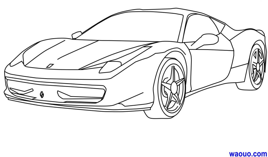 Coloriage Voiture Ferrari A Imprimer Dessin à Colorier De ...