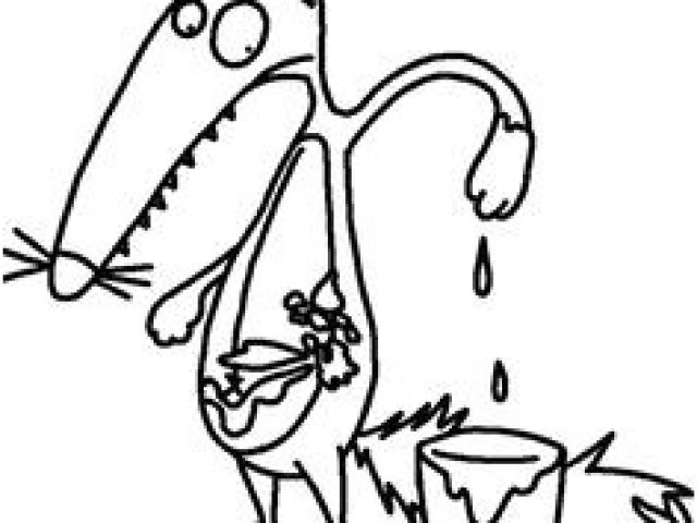 Coloriage Du Loup Qui Voulait Changer De Couleur