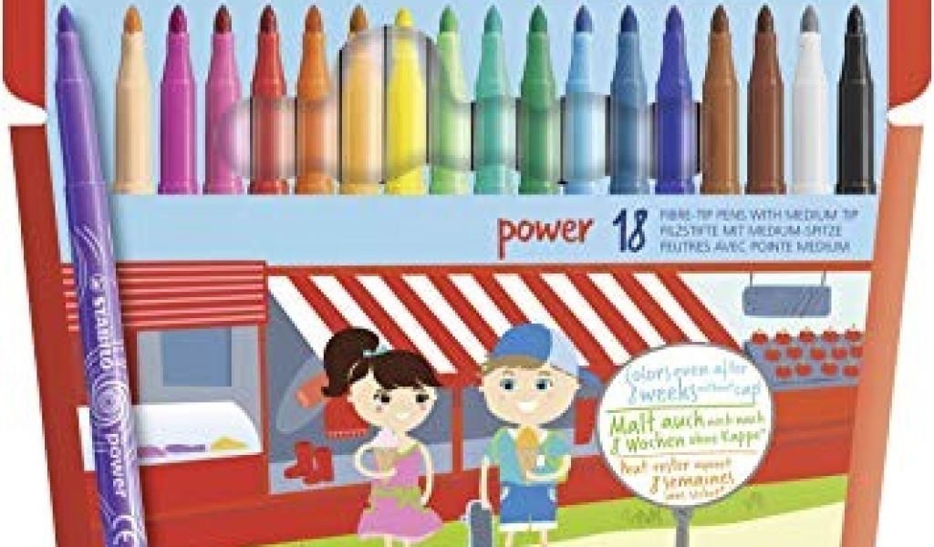 Quel Feutre Pour Coloriage Adulte Stabilo Power étui Carton De 18