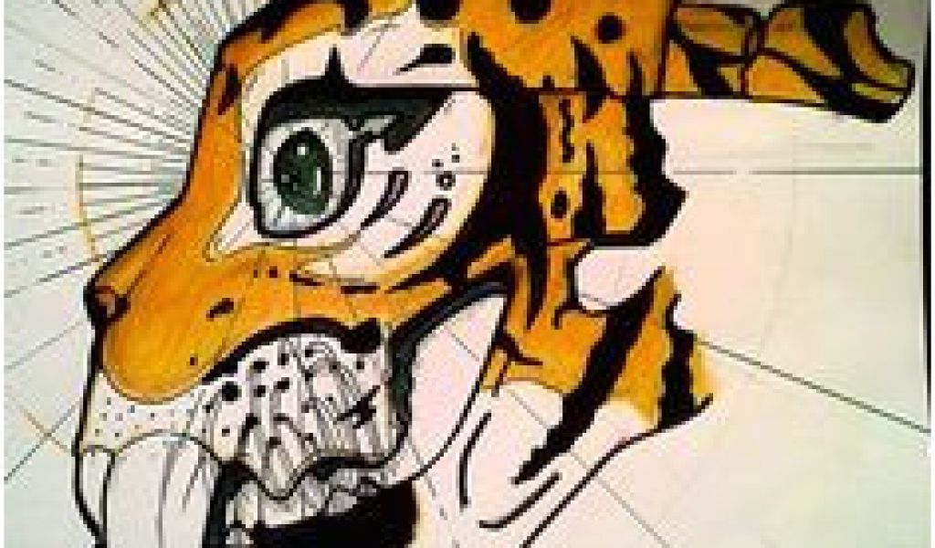 Coloriage De Tigre A Dent De Sabre